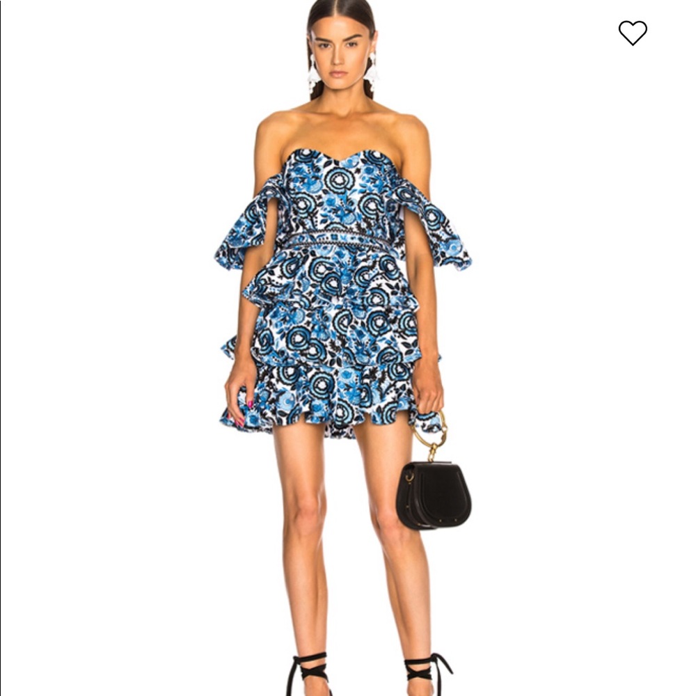 Caroline Constas embroidered offthe shoulder dress - Picture 3 of 5